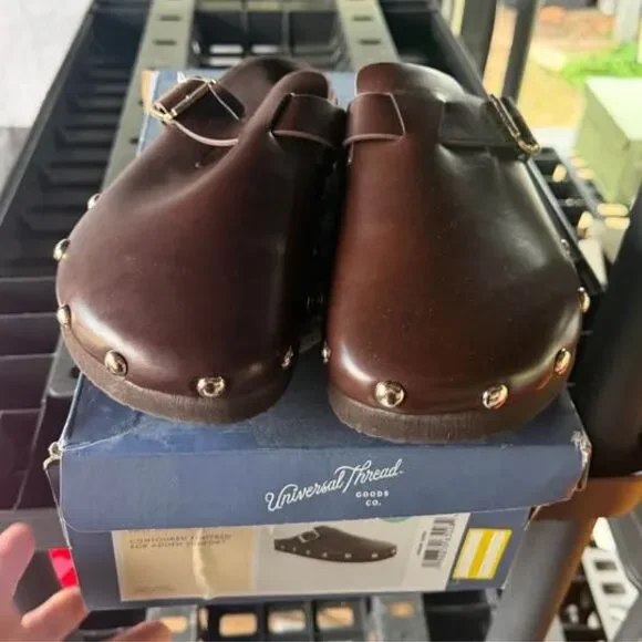 Universal Thread Brown Studded Clogs - Picture 2 of 3